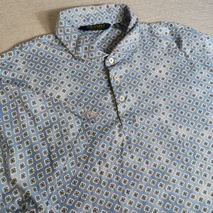 Polo Golf Ralph Lauren Men's XXL Blue Snow Flake AOP Preppy Old Money Polo Shirt